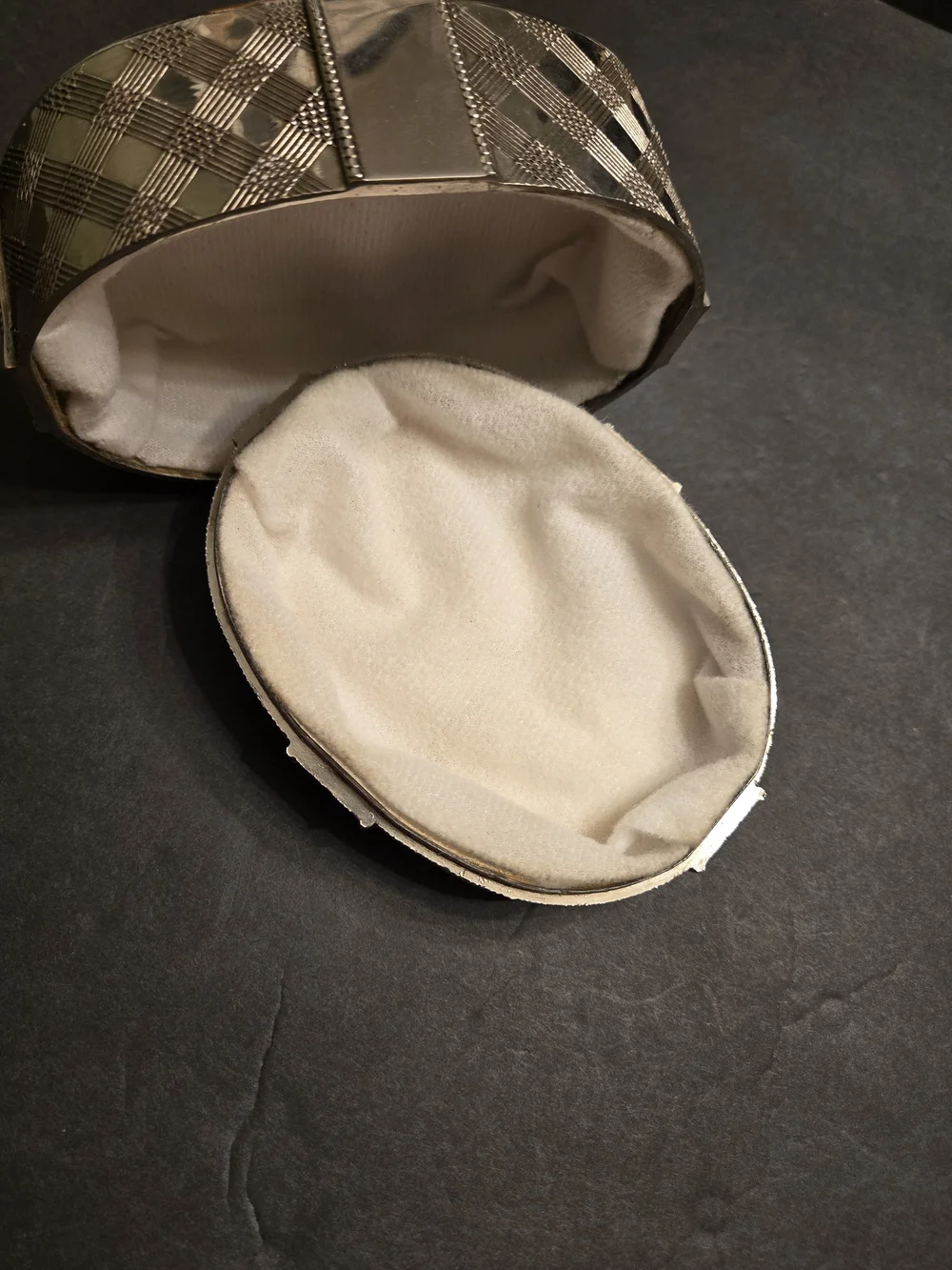 Vintage Silver Tone Trinket Box